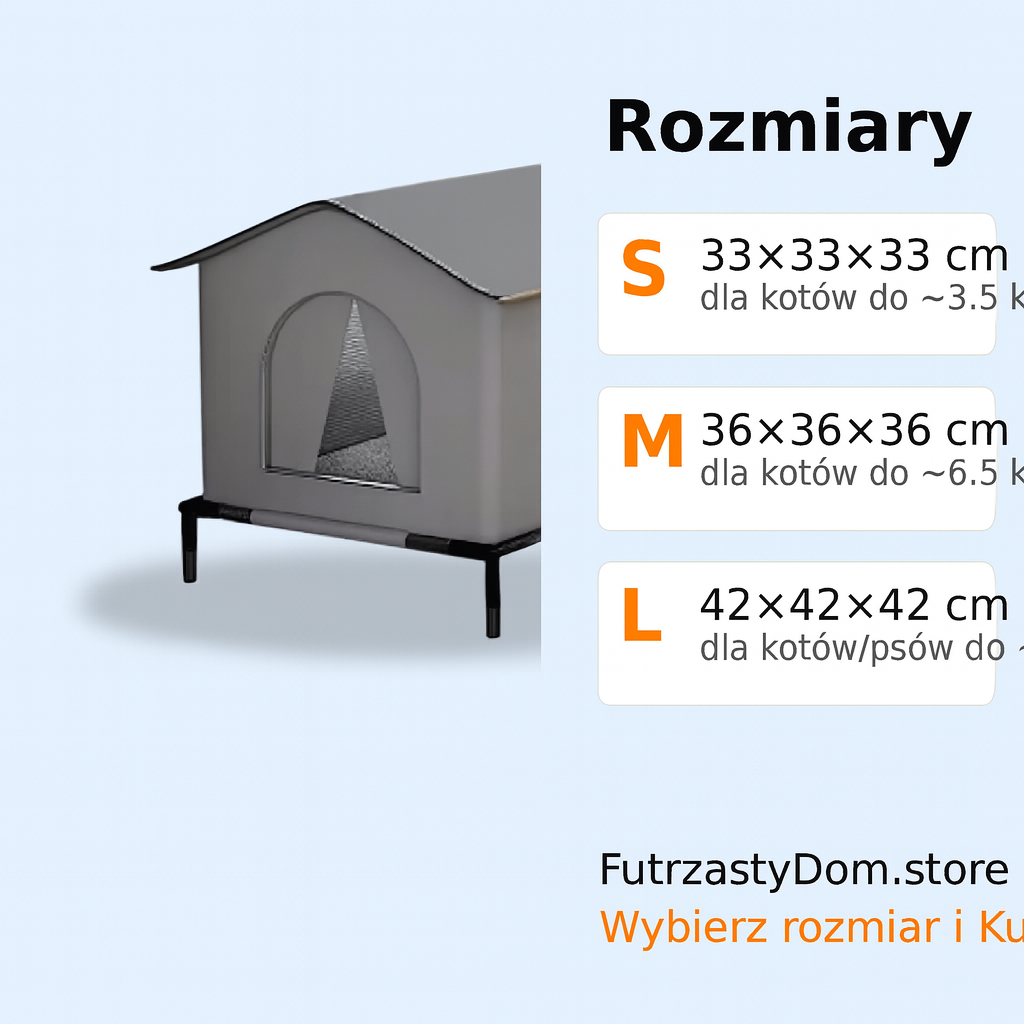 Całoroczny domek dla kota lub małego psa – ocieplany i wodoodporny