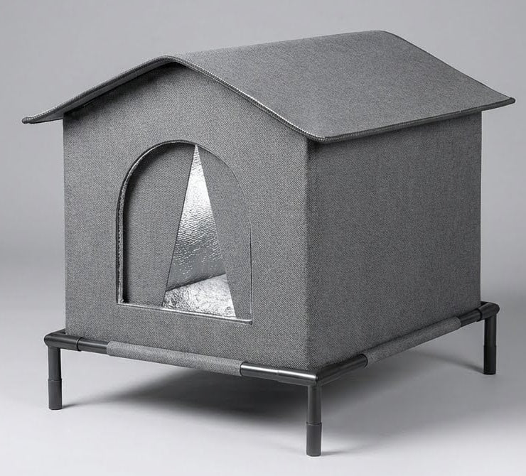 Całoroczny domek dla kota lub małego psa – ocieplany i wodoodporny