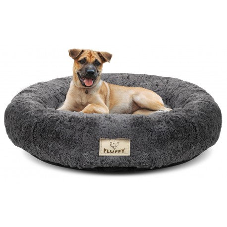 Legowisko SHAGGY 40 cm ROZBIERALNE antyslip Ciemnoszare