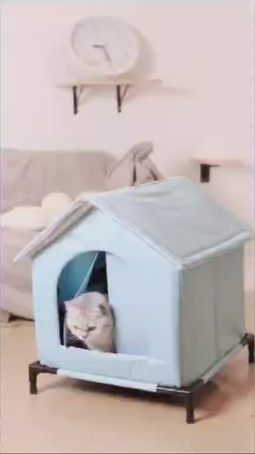 Całoroczny domek dla kota lub małego psa – ocieplany i wodoodporny