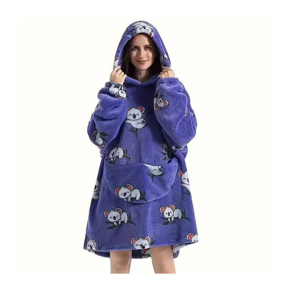 Bluzo‑koc z kapturem — ciepło, które nosisz ze sobą