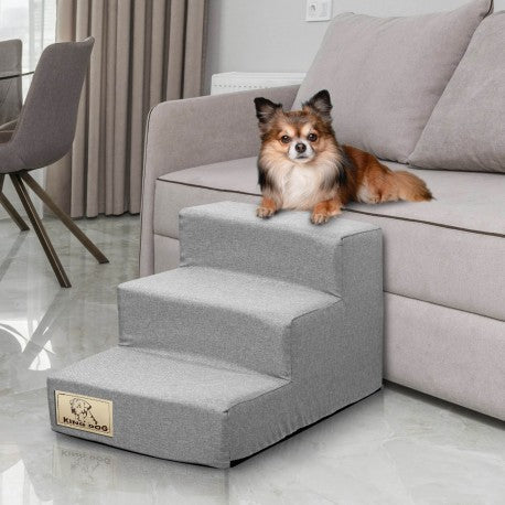 Schodki dla psa lub kota 3 stopniowe ROZBIERALNE antyslip Szare